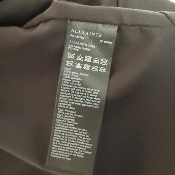 All Saints Balfern Leather Jacket - Picture 6 of 8